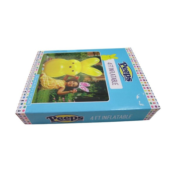 Yellow Easter Bunny Inflatable Classic Peep New 4ft Tall - Picture 9 of 13